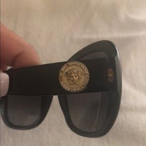 Versace black sunglasses with polarized lens